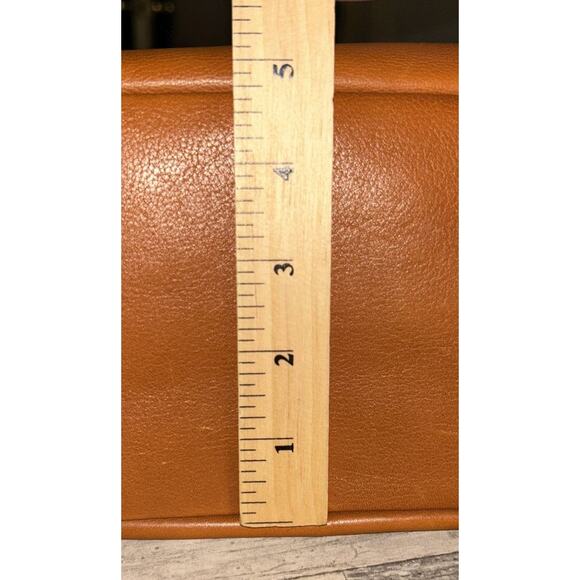 Michael Kors Tan Leather Satchel w/ Gold Studs & Fringe Authenticated - Picture 9 of 11